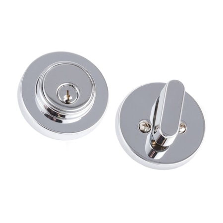 Sure-Loc Hardware Sure-Loc Hardware Modern Single Cylinder Deadbolt, Polished Chrome DB201-MD 26
